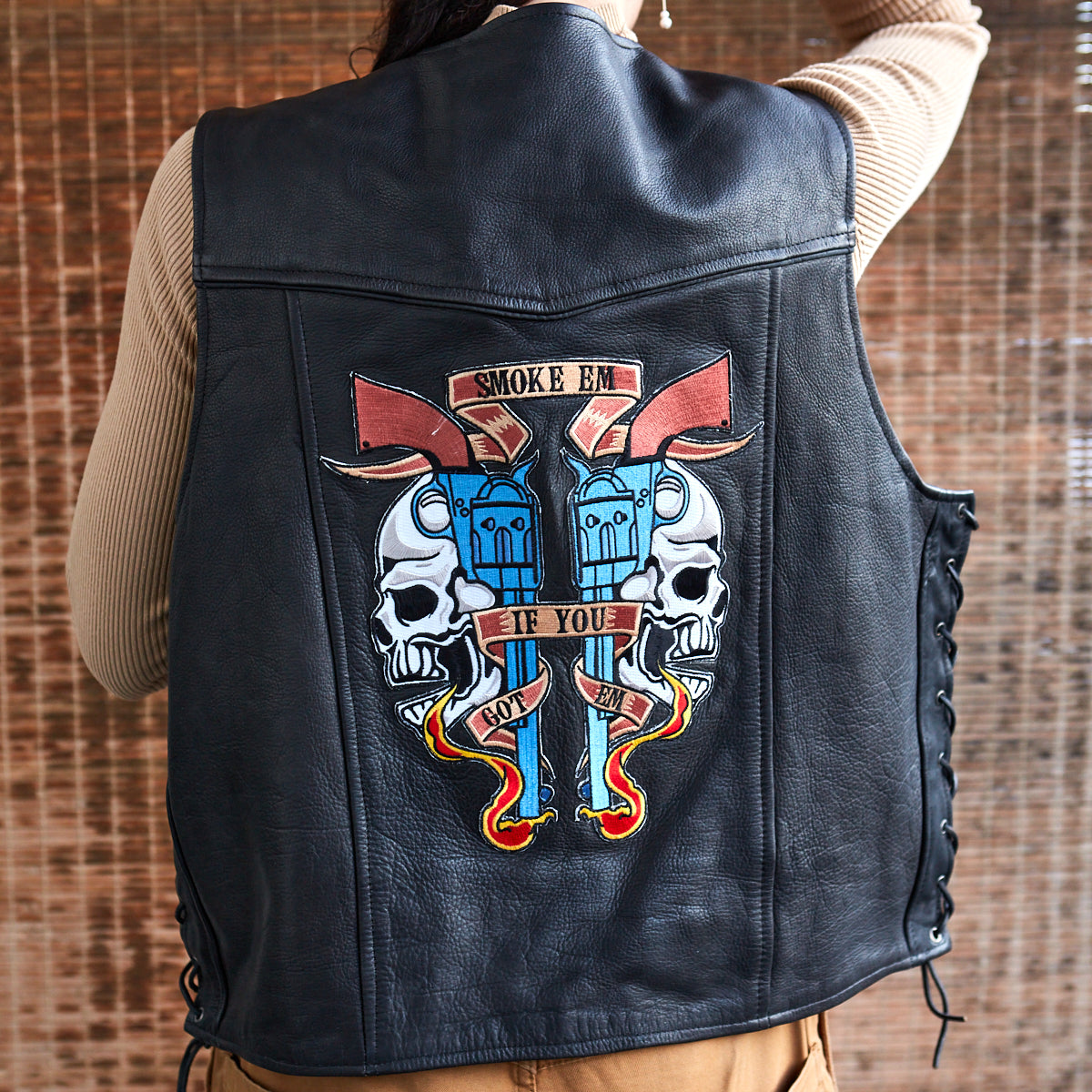 Smoke Em - Leather Vest