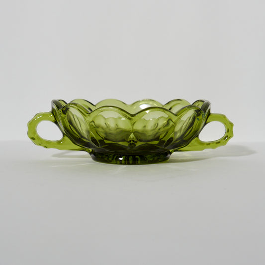 Green Glass - Shallow Bowl