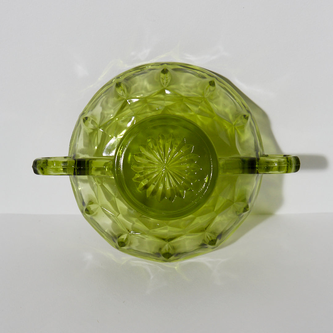 Green Glass - Shallow Bowl