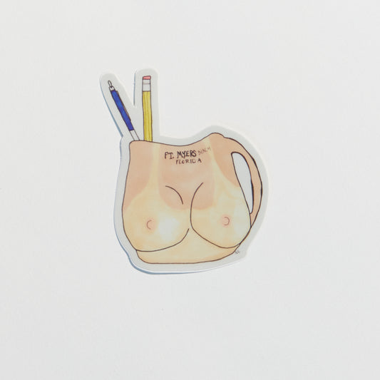 FT Myers Boob Mug - Sticker