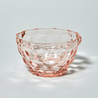 Pink depression glass bowl