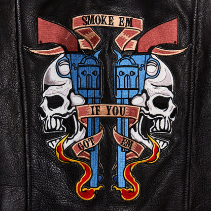 Smoke Em - Leather Vest