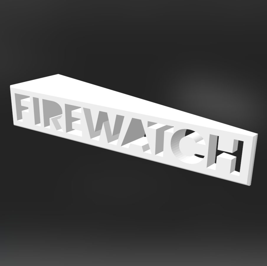 Firewatch Door Stop model - Digital Download